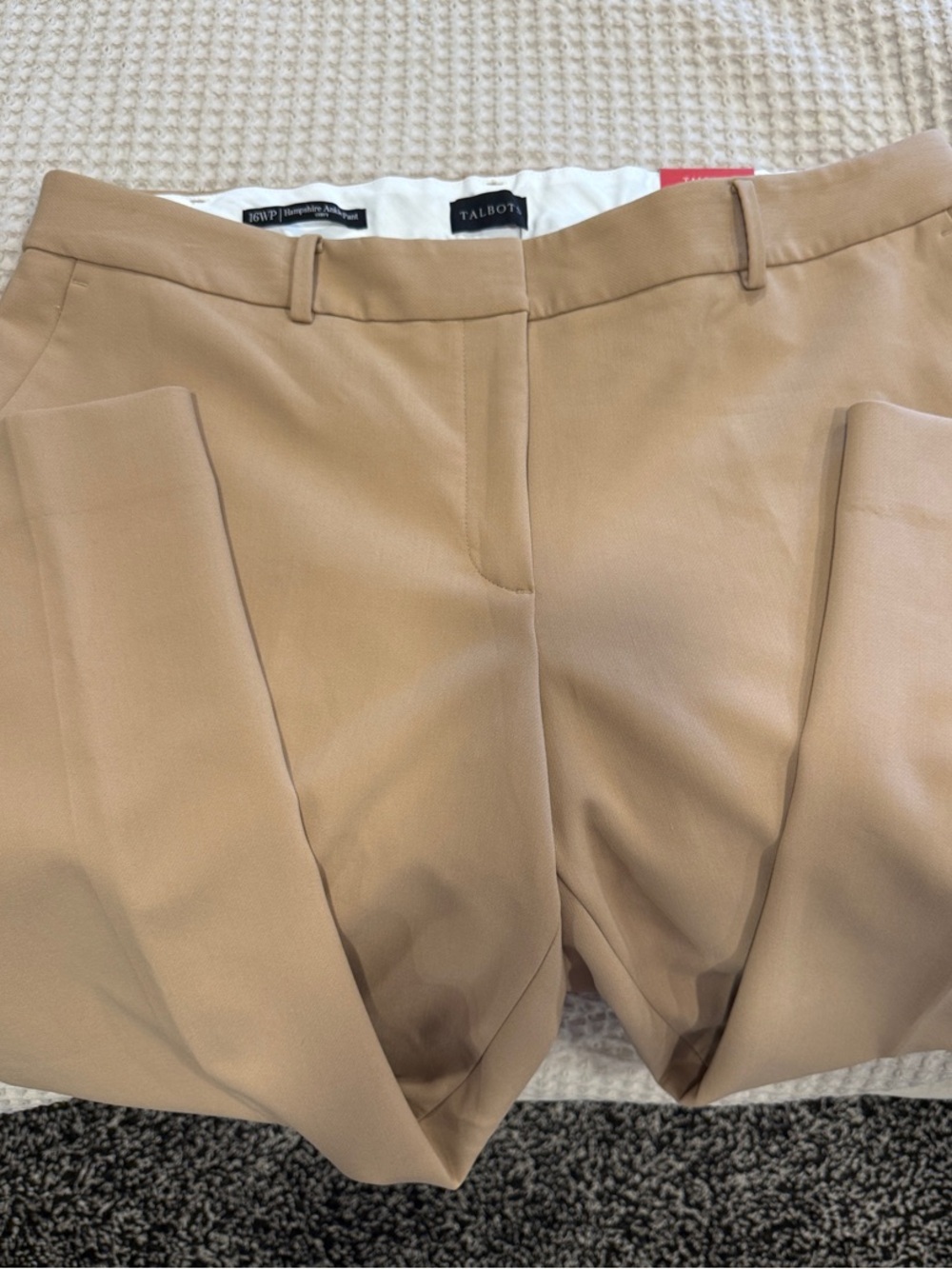 Talbots Cropped Dress Pants in Camel Tan